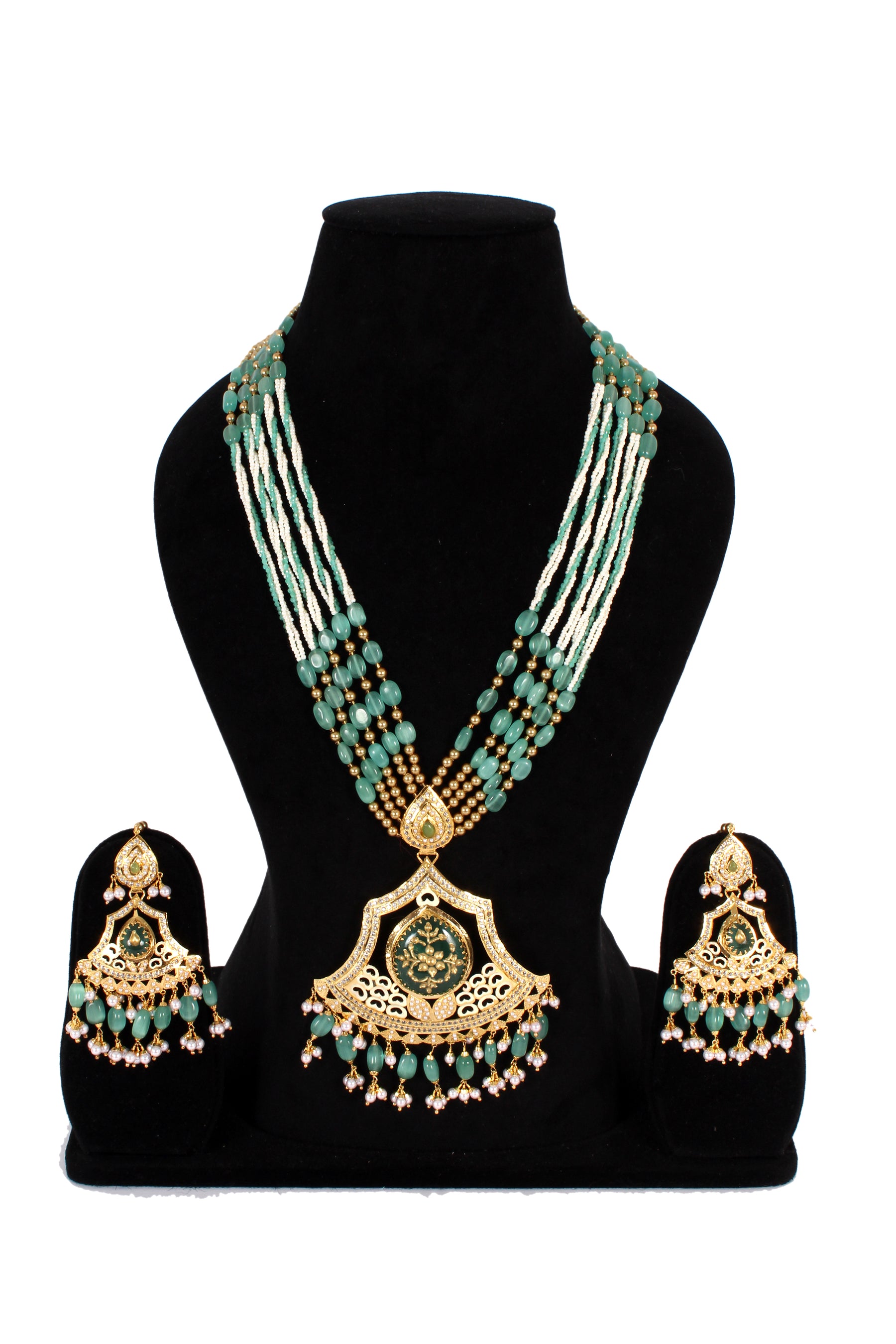 Jadau necklace sets in one gram gold jewellery