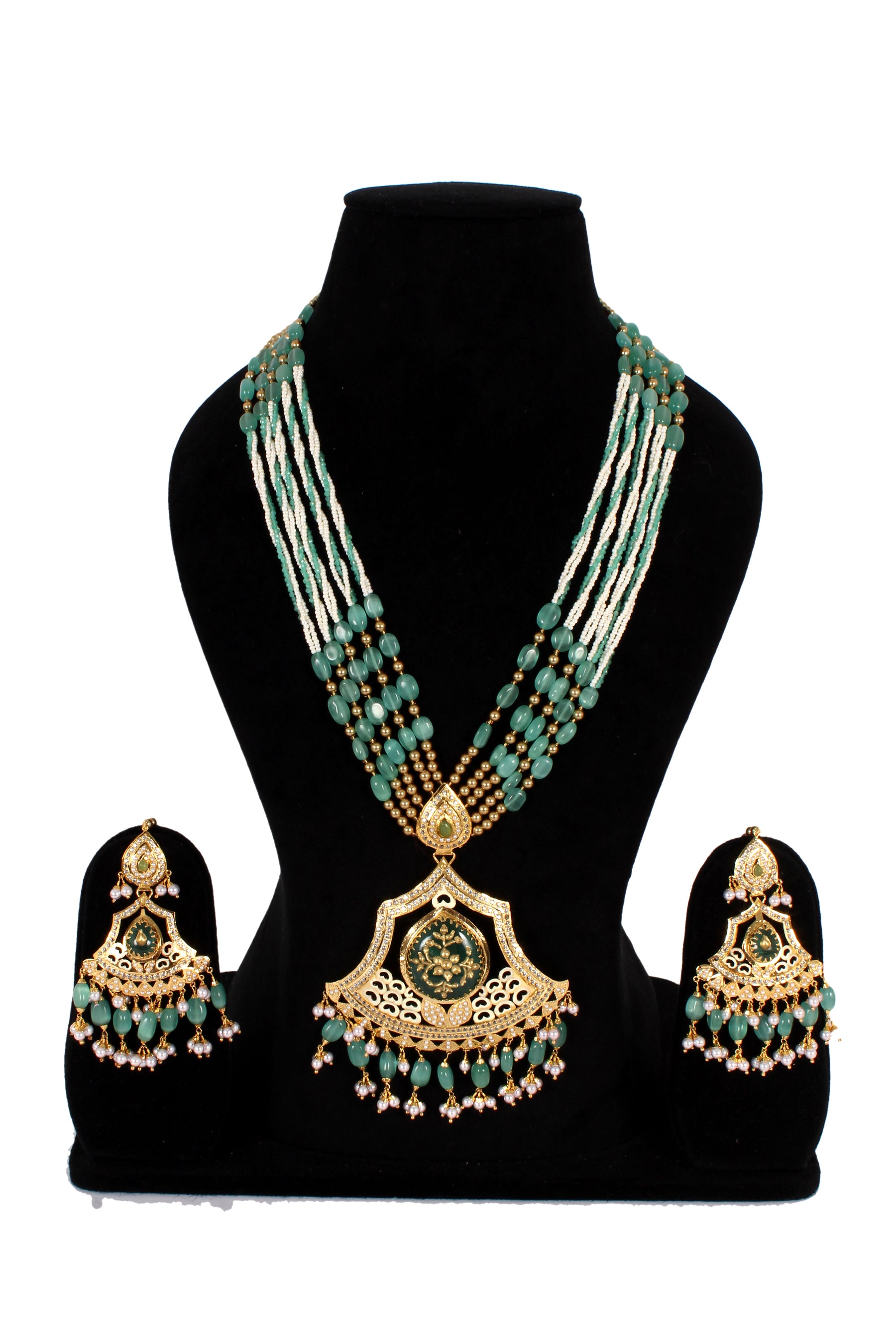 Jadau necklace sets in one gram gold jewellery