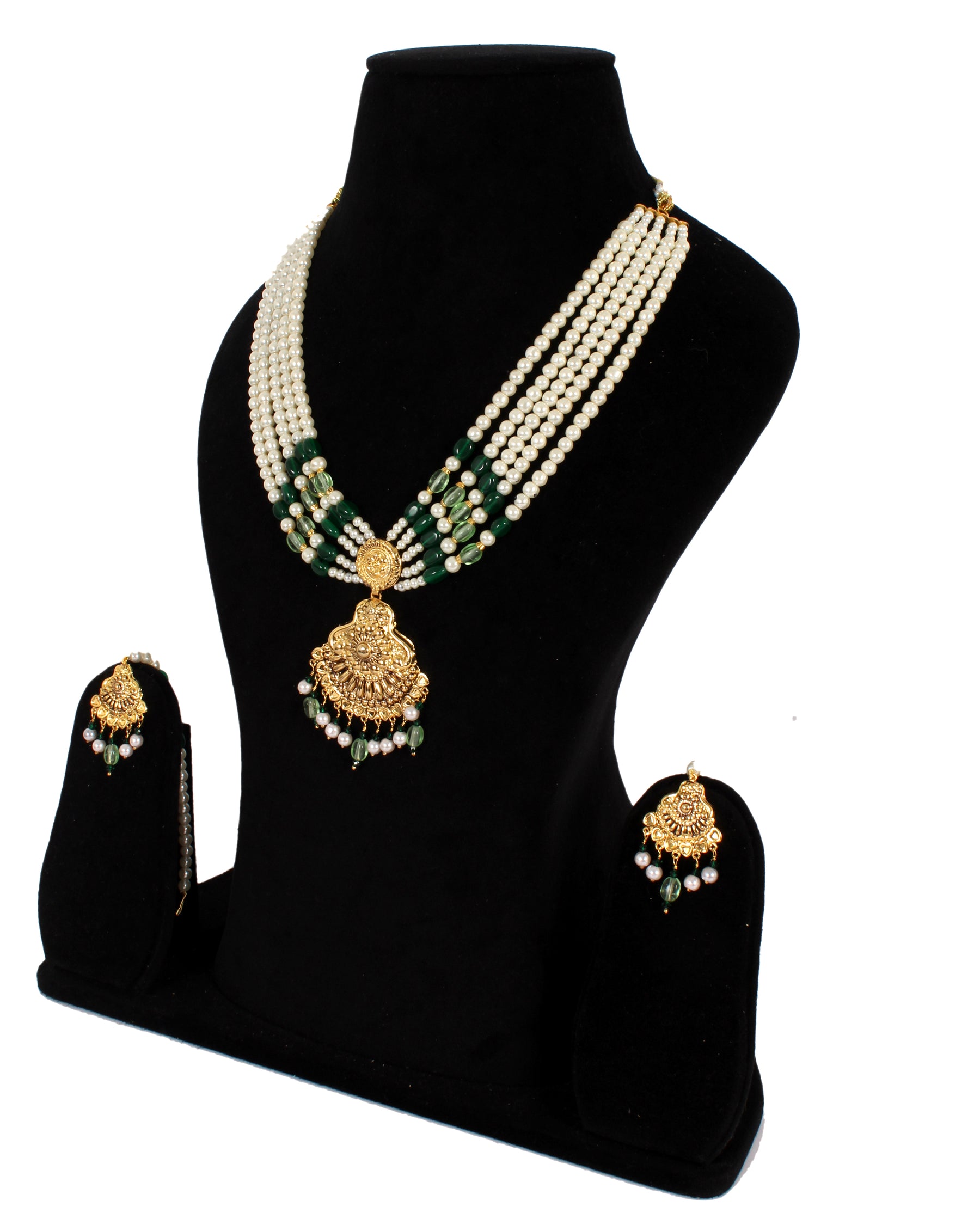 Jadau necklace sets in one gram gold jewellery