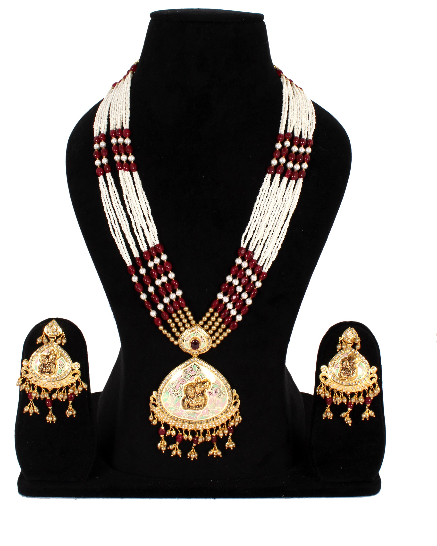 Jadau necklace sets in one gram gold jewellery