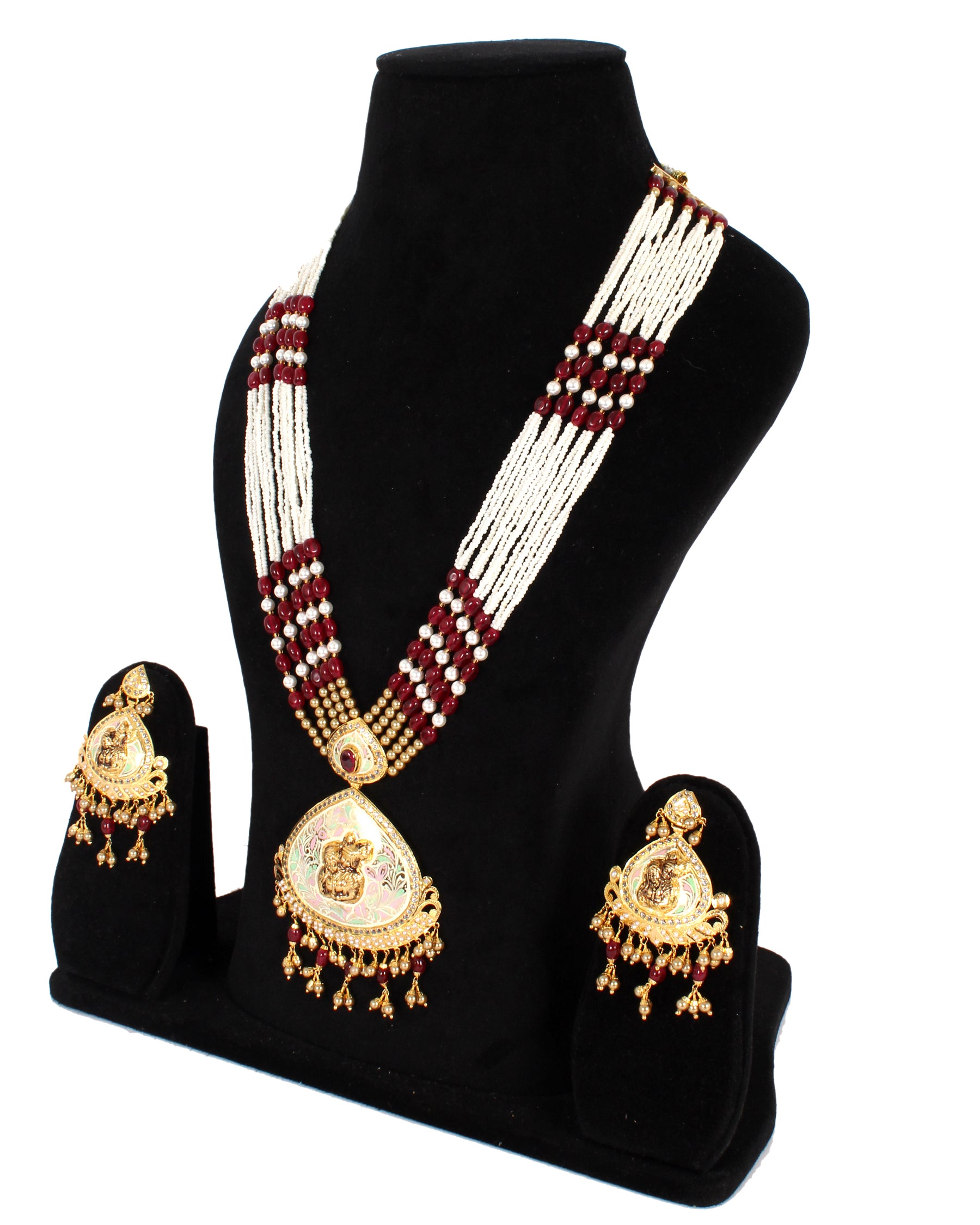 Jadau necklace sets in one gram gold jewellery