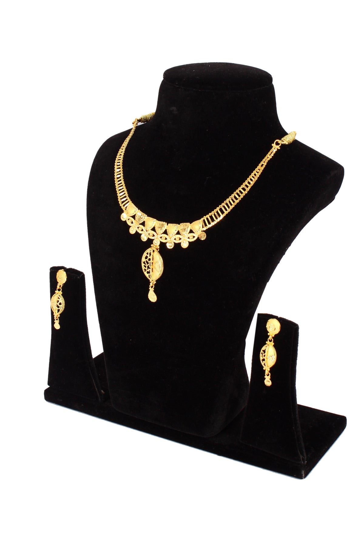 One gram pure gold jewellery gold look necklace set