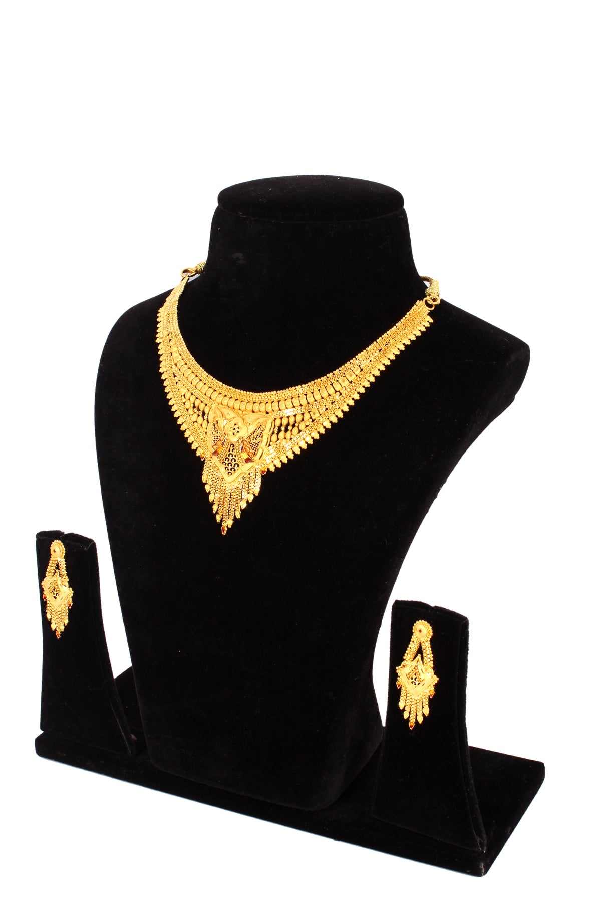 One gram pure gold jewellery gold look necklace set