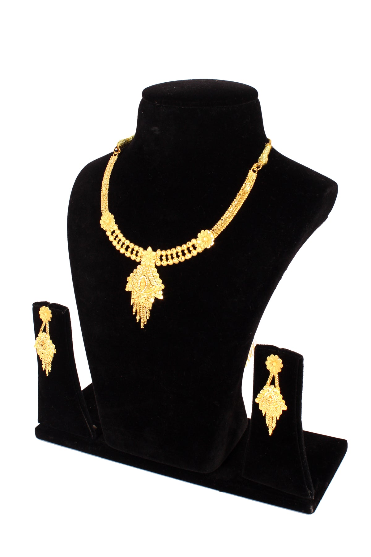 One gram pure gold jewellery gold look necklace set