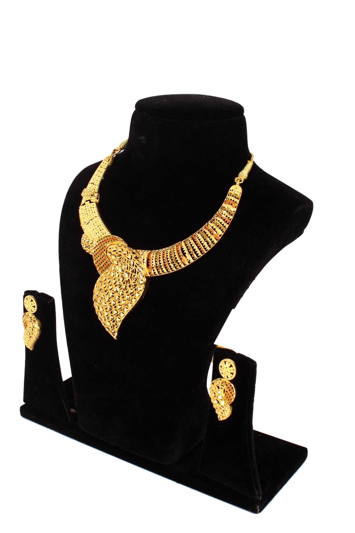 One gram pure gold jewellery gold look necklace set