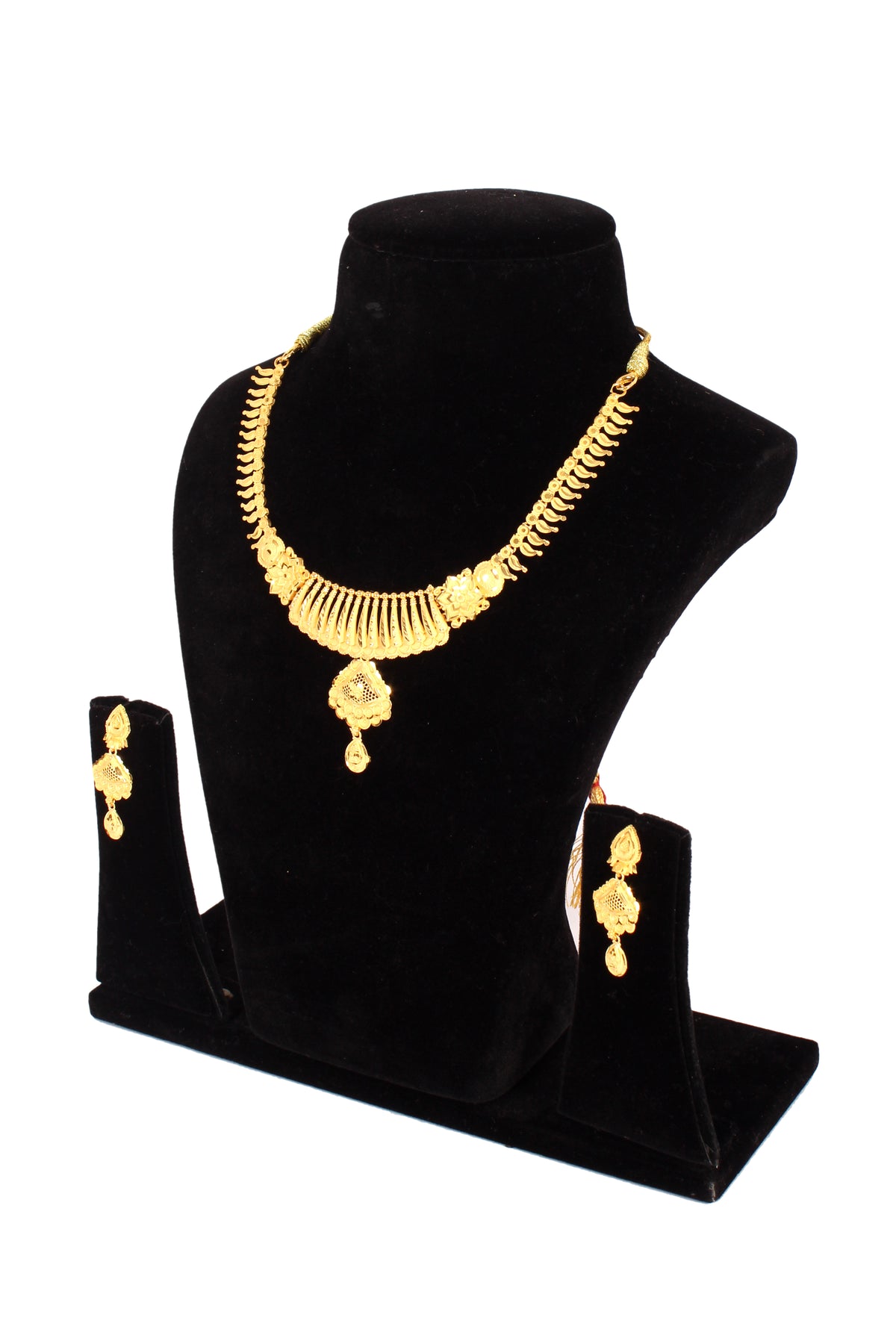 One gram pure gold jewellery gold look necklace set