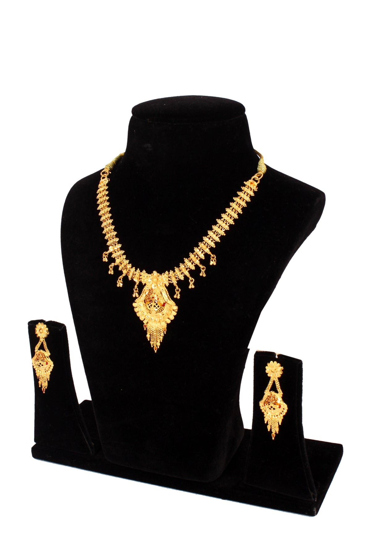 One gram pure gold jewellery gold look necklace set